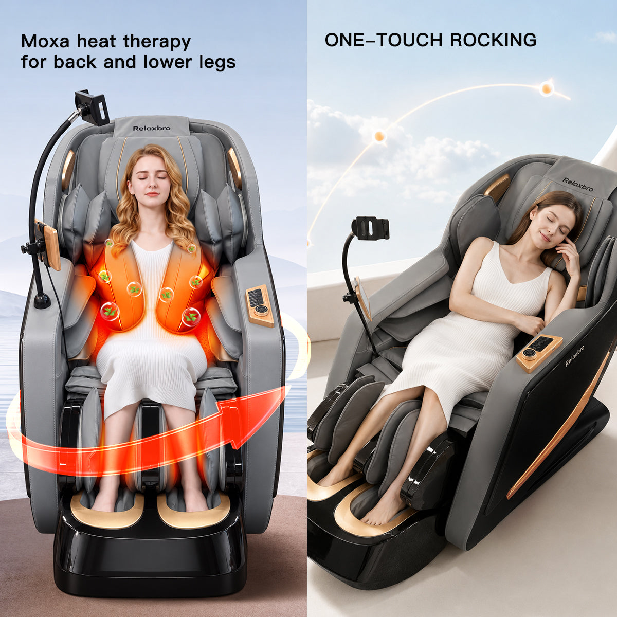 松胜MX650按摩椅|135cm长导轨·腰肩双热敷·4D机芯·AI按摩算法